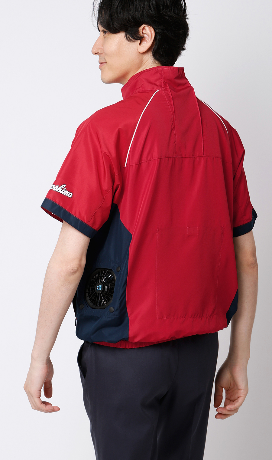 カープ 空調風神服 コンプリートセット【半袖】【猛暑対策】 レッド M