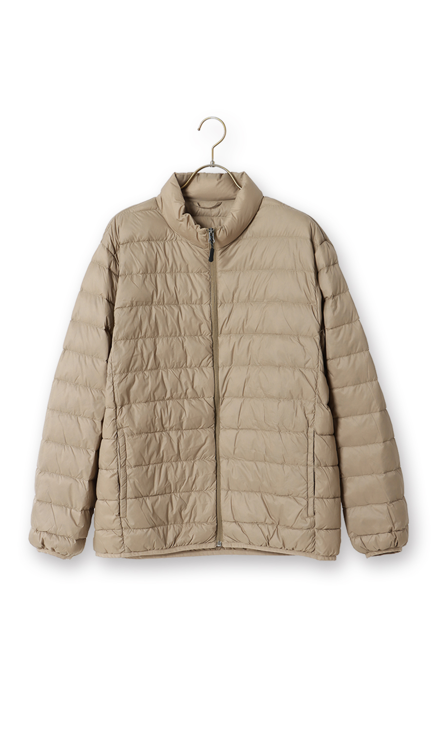 軽量リサイクルダウンブルゾン《撥水加工》 ベージュ S