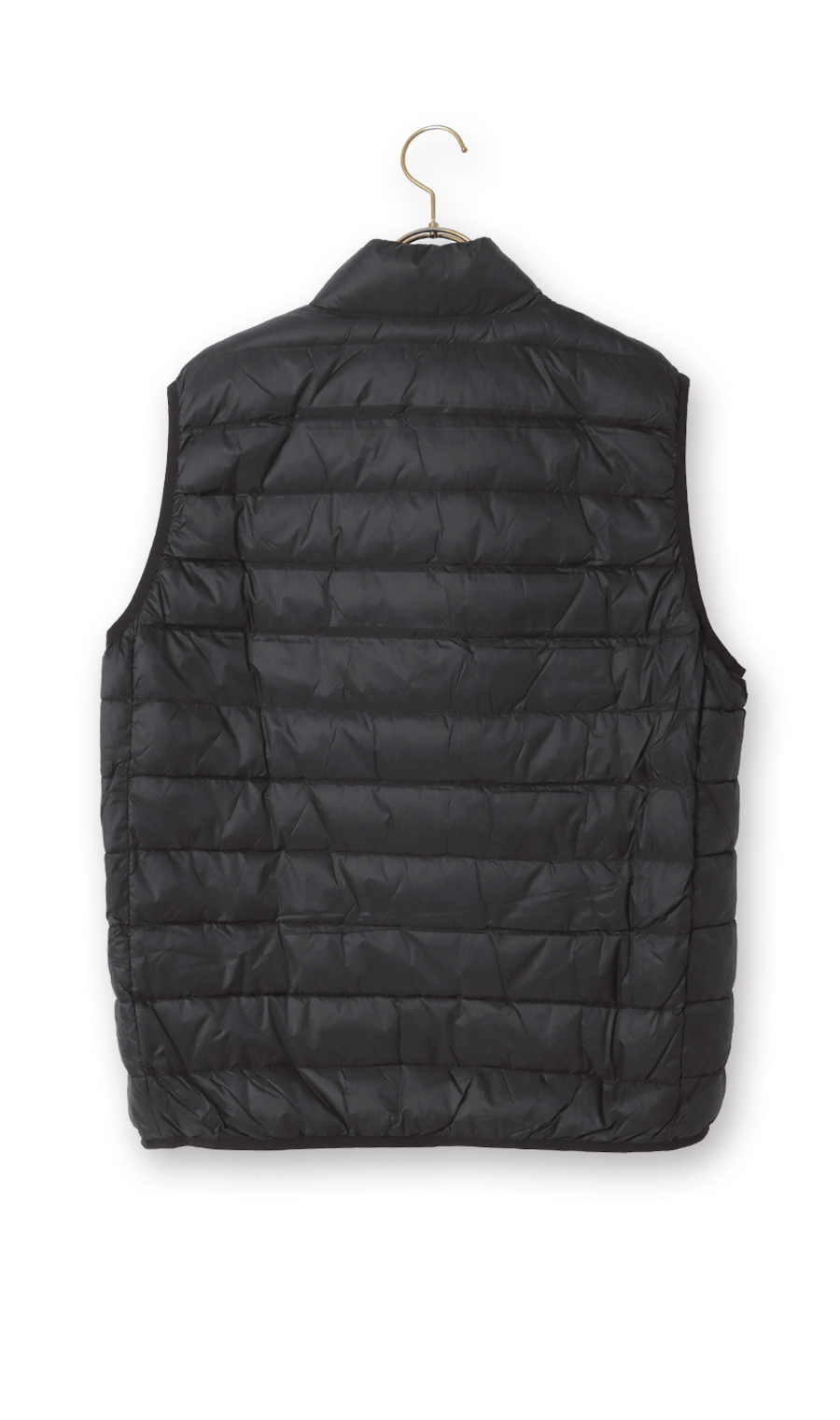 軽量リサイクルダウンベスト《撥水加工》 ブラック S
