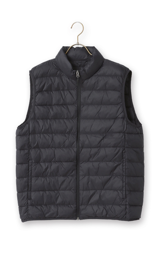 軽量リサイクルダウンベスト《撥水加工》