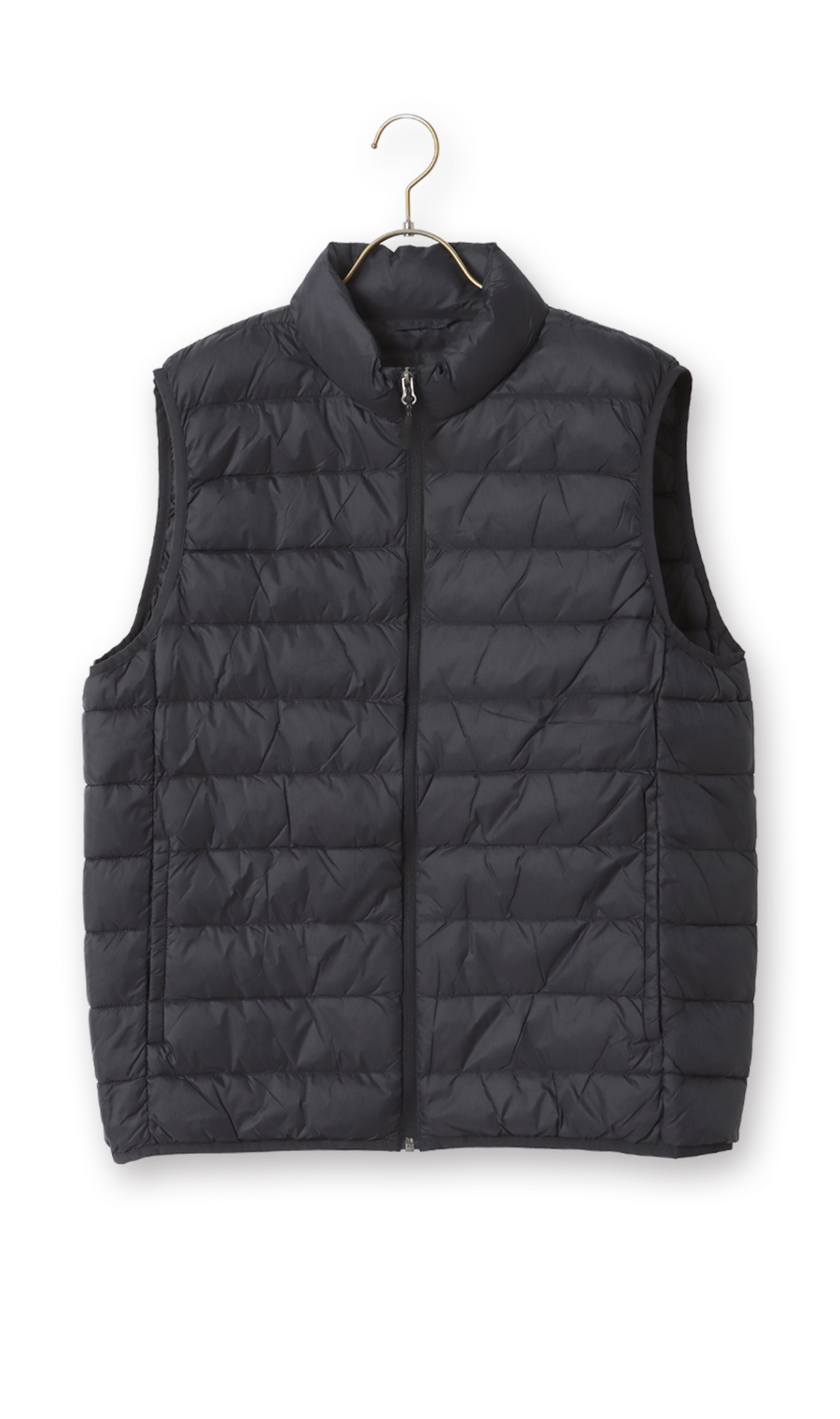 軽量リサイクルダウンベスト《撥水加工》 ネイビー S