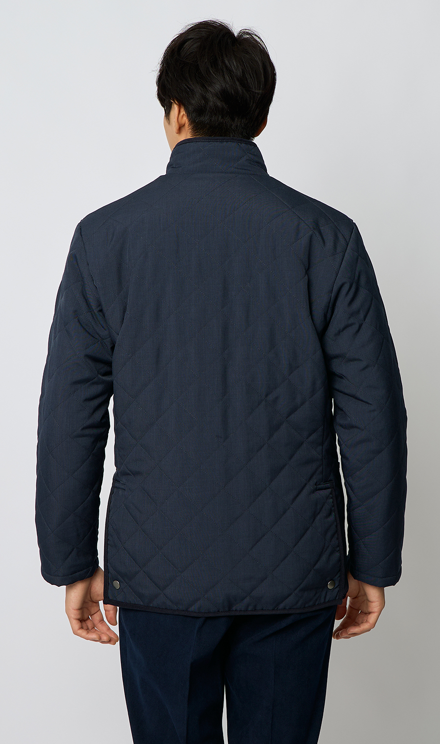 ウールライクキルティングコート【ETHERMALOFT COZY】 ネイビー S