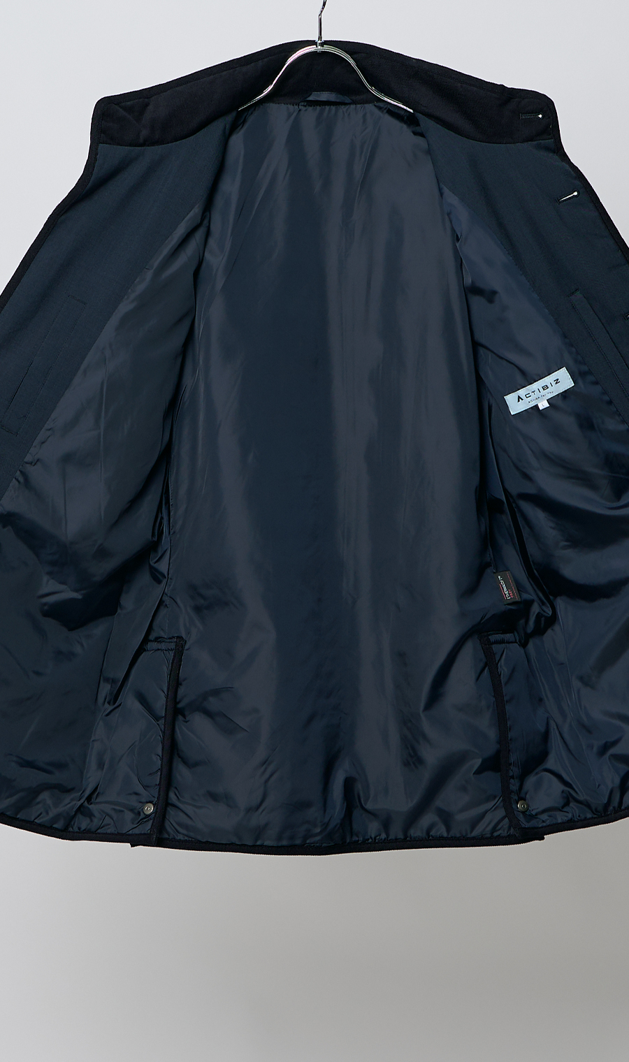 ウールライクキルティングコート【ETHERMALOFT COZY】 ネイビー S