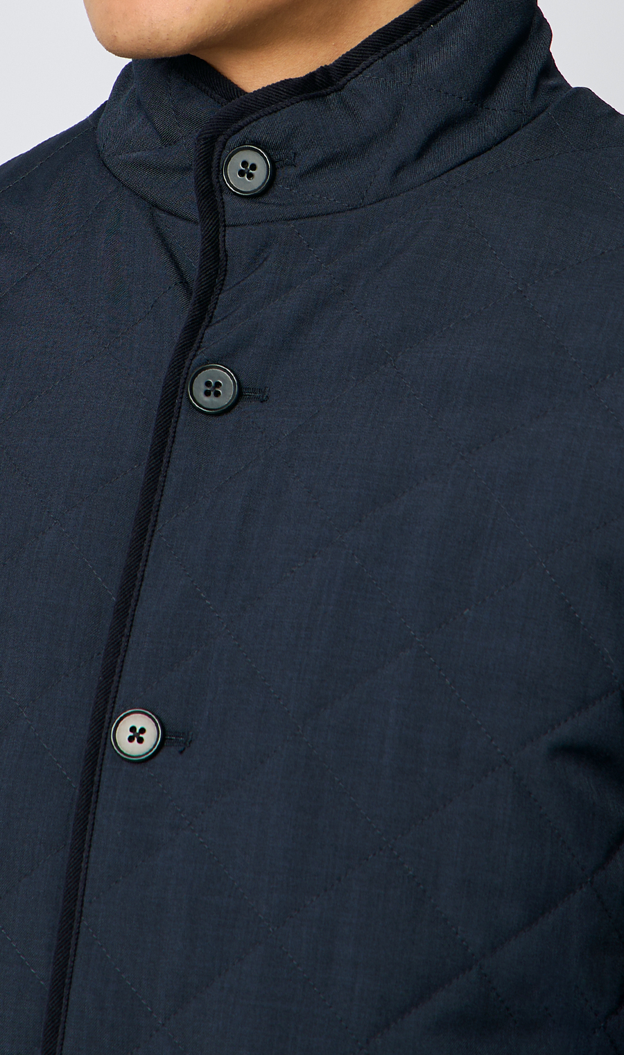 ウールライクキルティングコート【ETHERMALOFT COZY】 ネイビー S