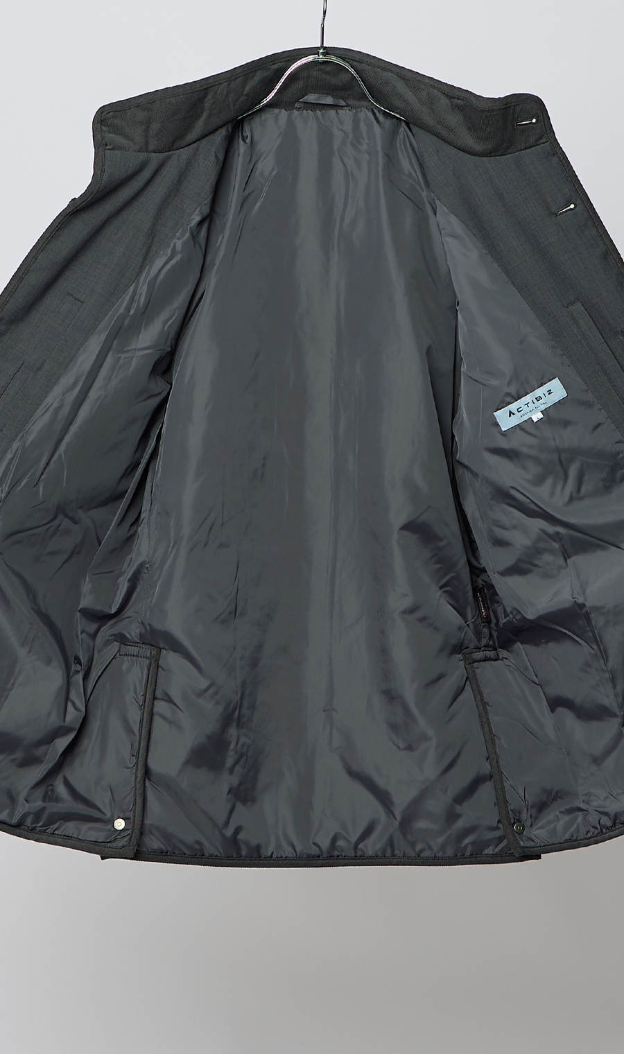 ウールライクキルティングコート【ETHERMALOFT COZY】 グレー S