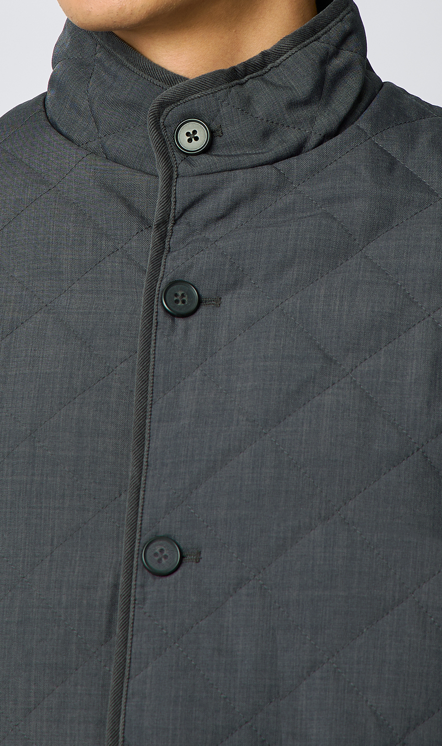 ウールライクキルティングコート【ETHERMALOFT COZY】 グレー S