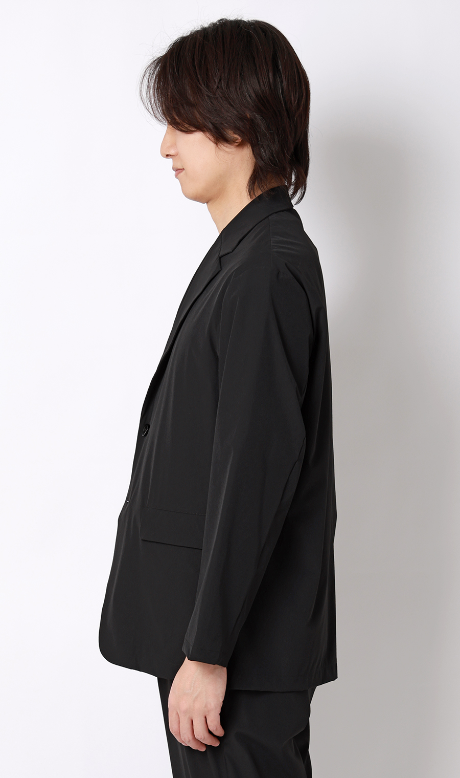 2ボタンジャケット【マルチウェイ】【セットアップ着用可】 ブラック S