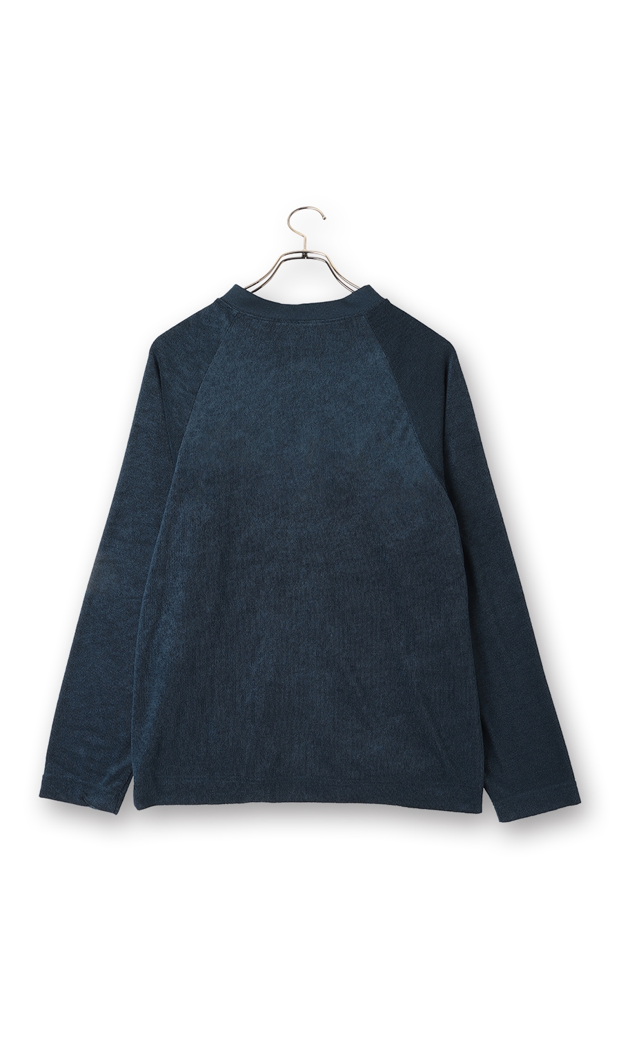【訳アリ商品】パイル長袖フルジップ ネイビー S