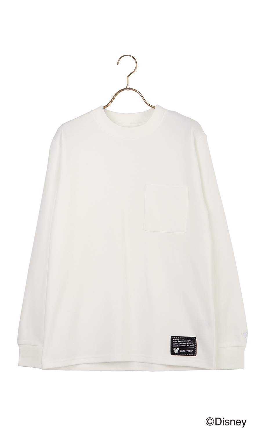 《男女兼用》クルーネック長袖Tシャツ《Disney》 ホワイト S