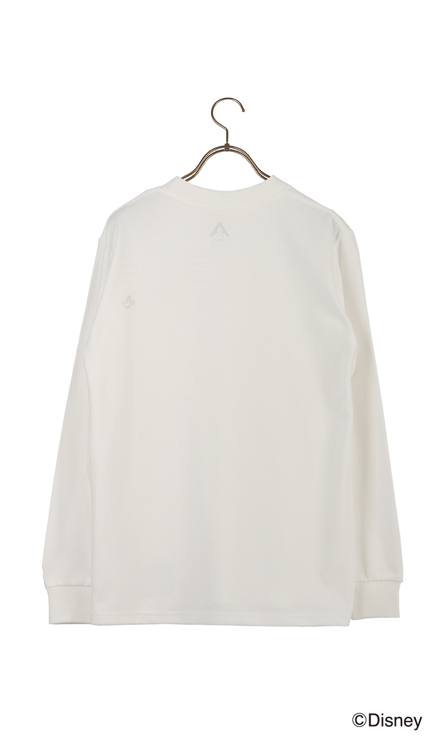 《男女兼用》クルーネック長袖Tシャツ《Disney》 ホワイト S