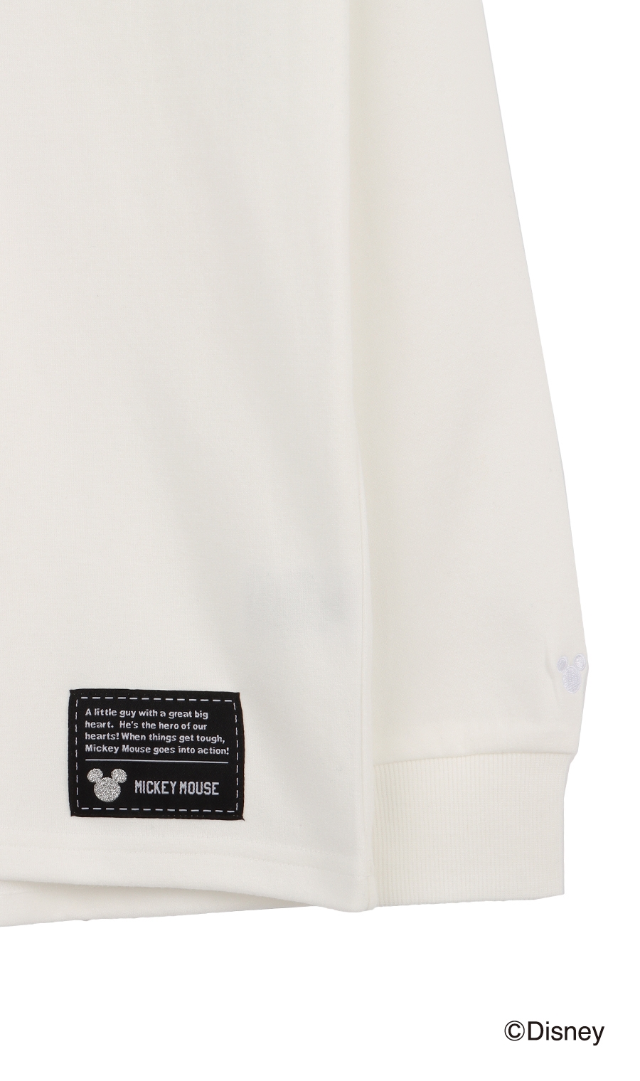 《男女兼用》クルーネック長袖Tシャツ《Disney》 ホワイト S