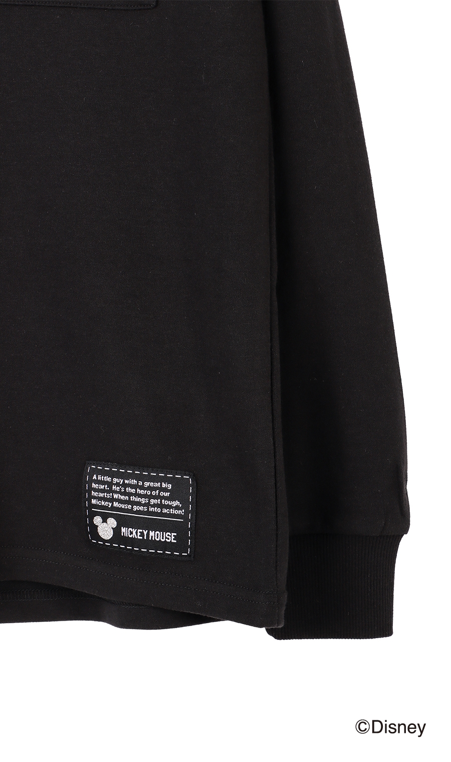 《男女兼用》クルーネック長袖Tシャツ《Disney》 ブラック S