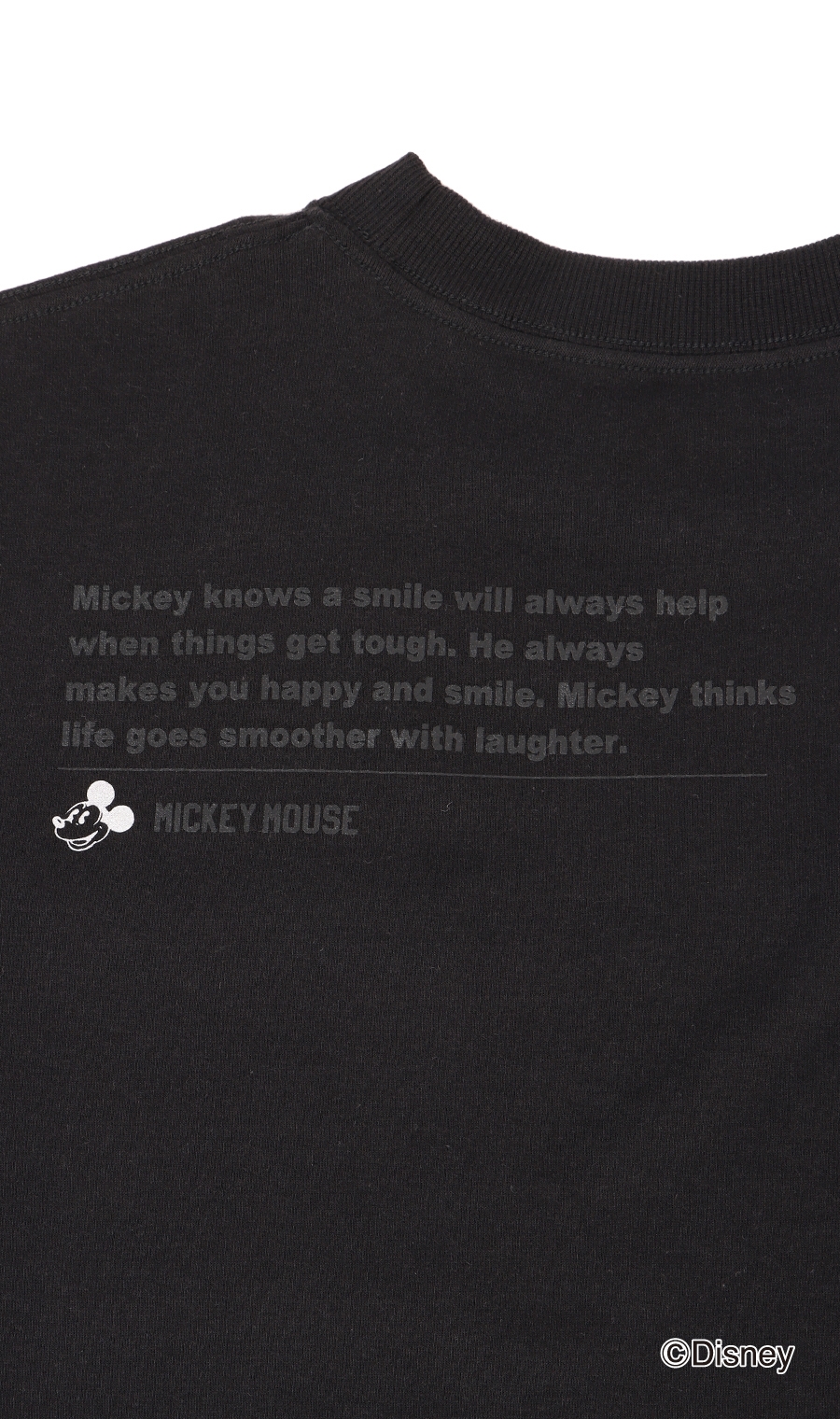 《男女兼用》クルーネック長袖Tシャツ《Disney》 ブラック S