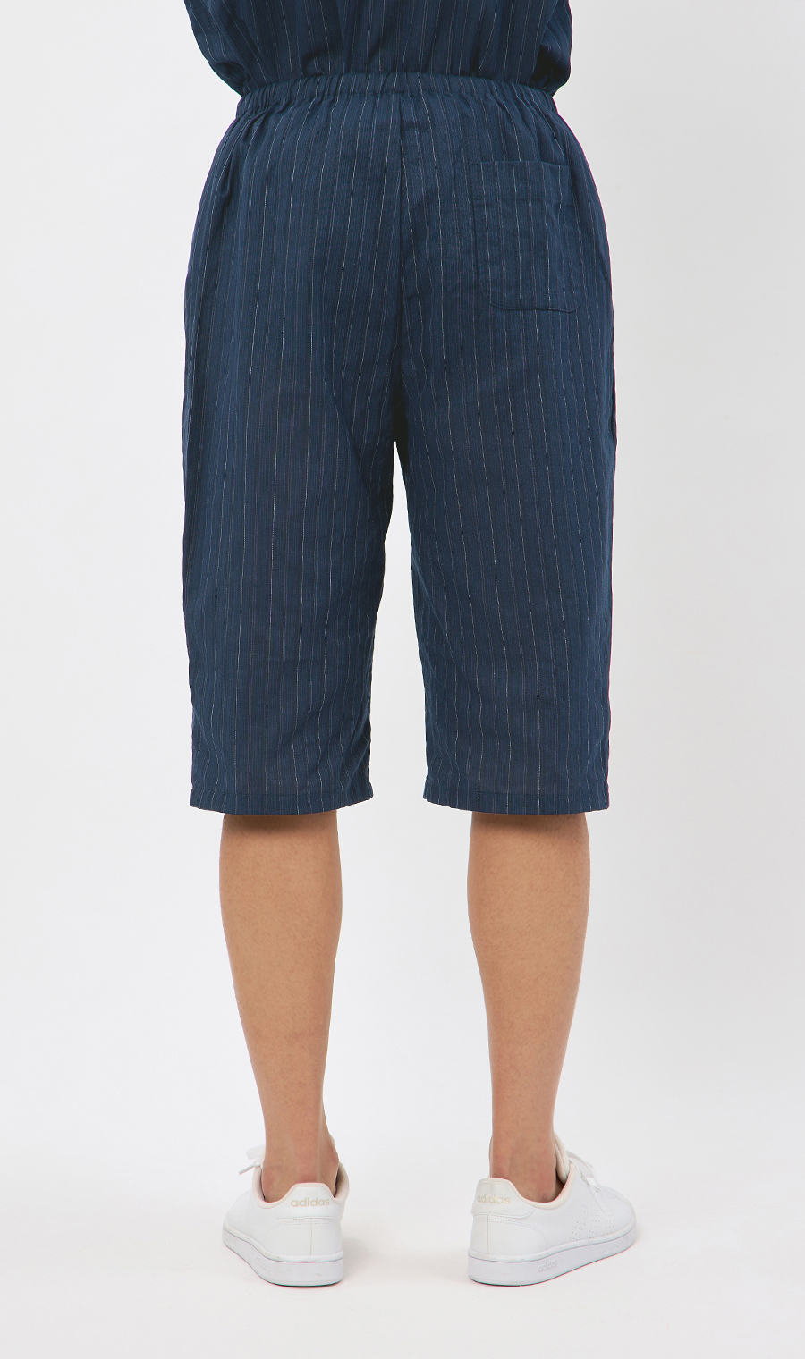 播州先染楊柳リラクシングウェア【上下セット】【日本製】 ネイビー S