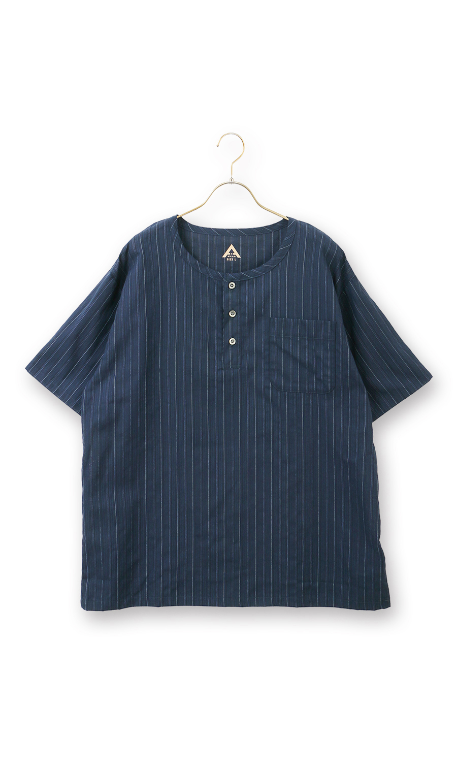 播州先染楊柳リラクシングウェア【上下セット】【日本製】 ネイビー S