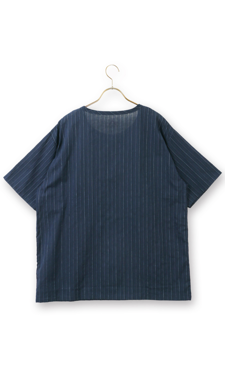 播州先染楊柳リラクシングウェア【上下セット】【日本製】 ネイビー S