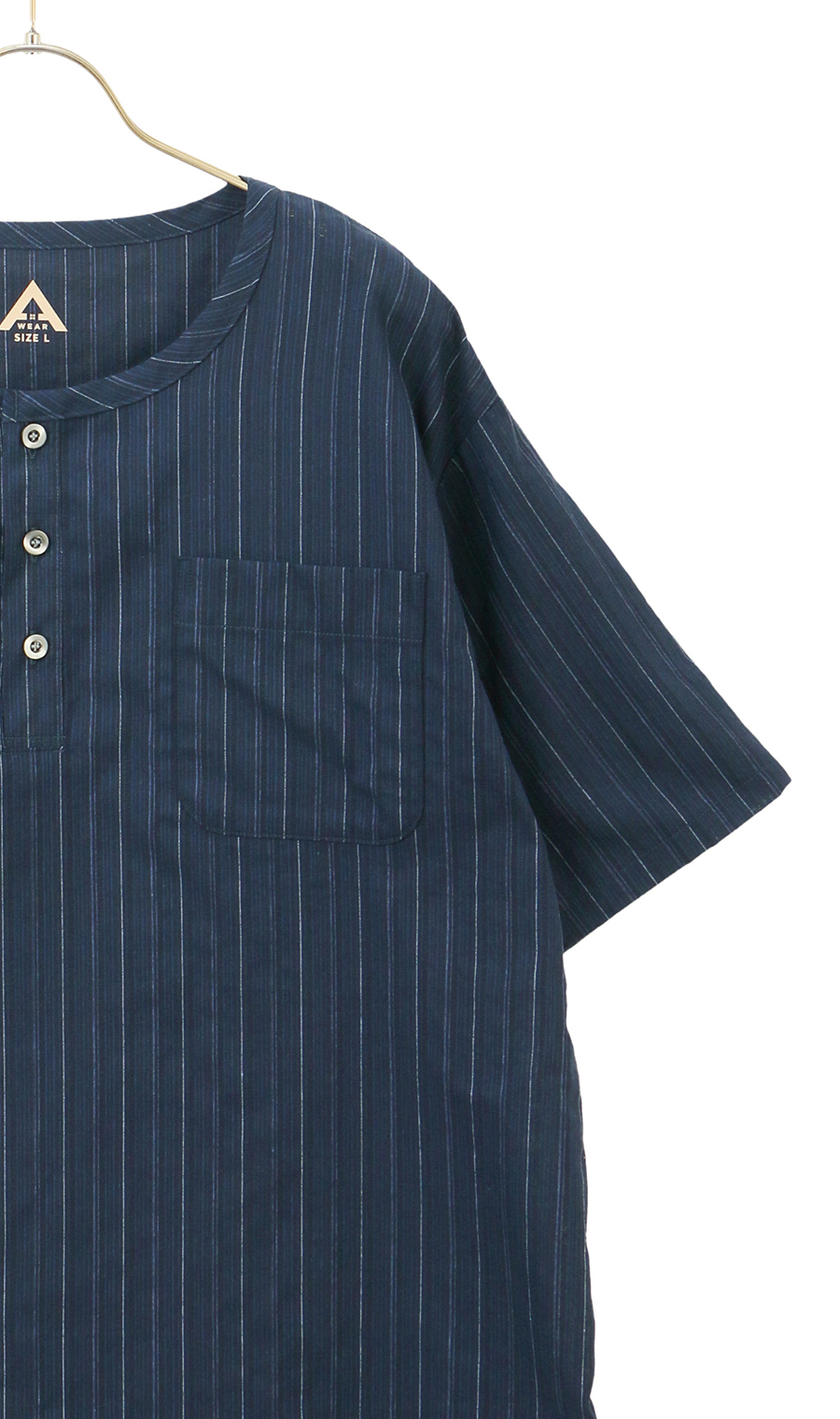 播州先染楊柳リラクシングウェア【上下セット】【日本製】 ネイビー S