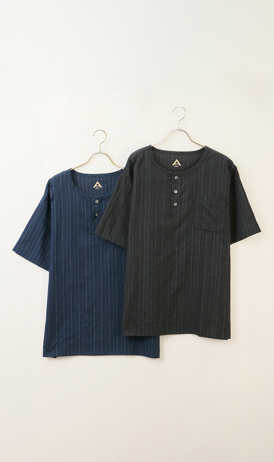 播州先染楊柳リラクシングウェア【上下セット】【日本製】 ネイビー S