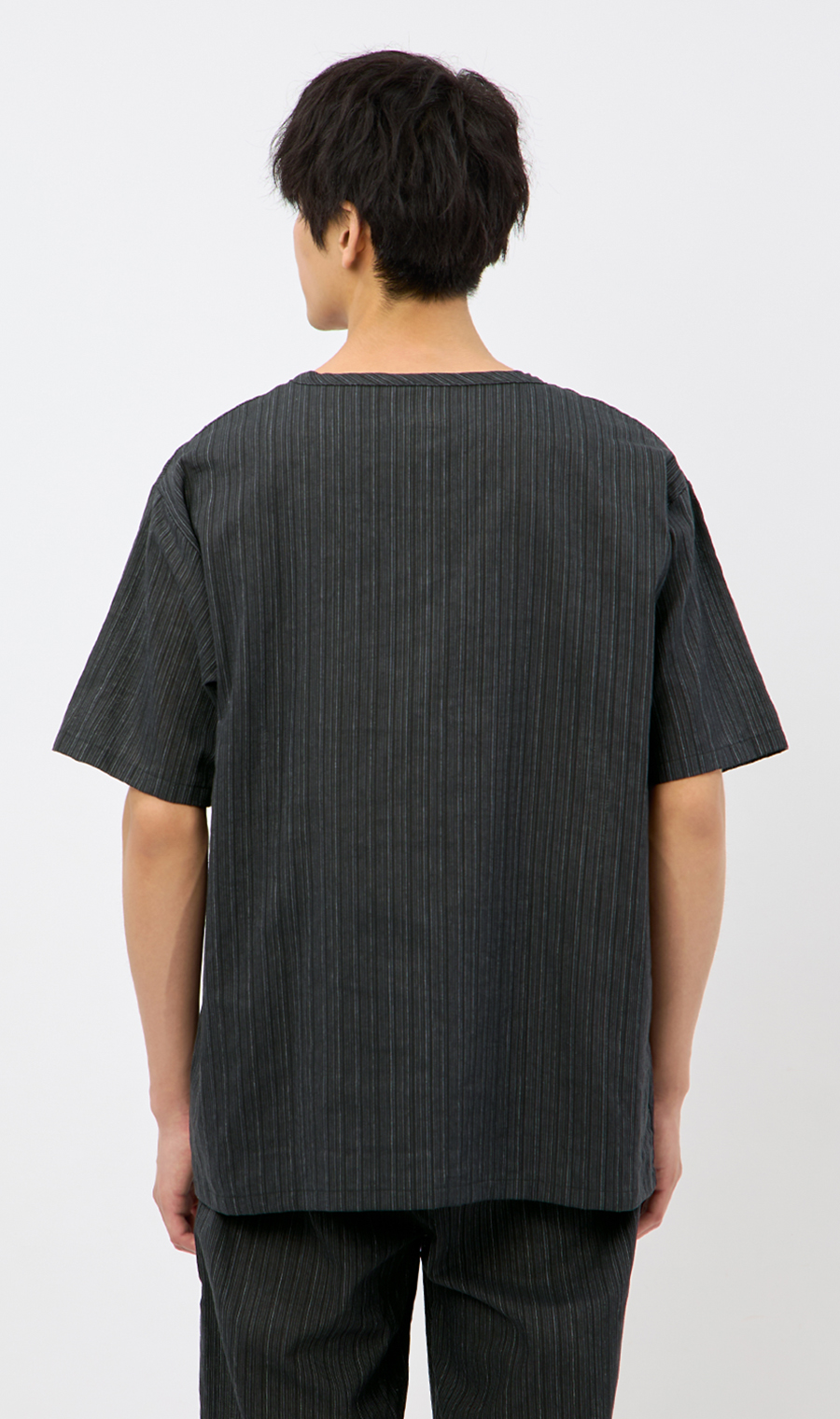 播州先染楊柳リラクシングウェア【上下セット】【日本製】 チャコール S