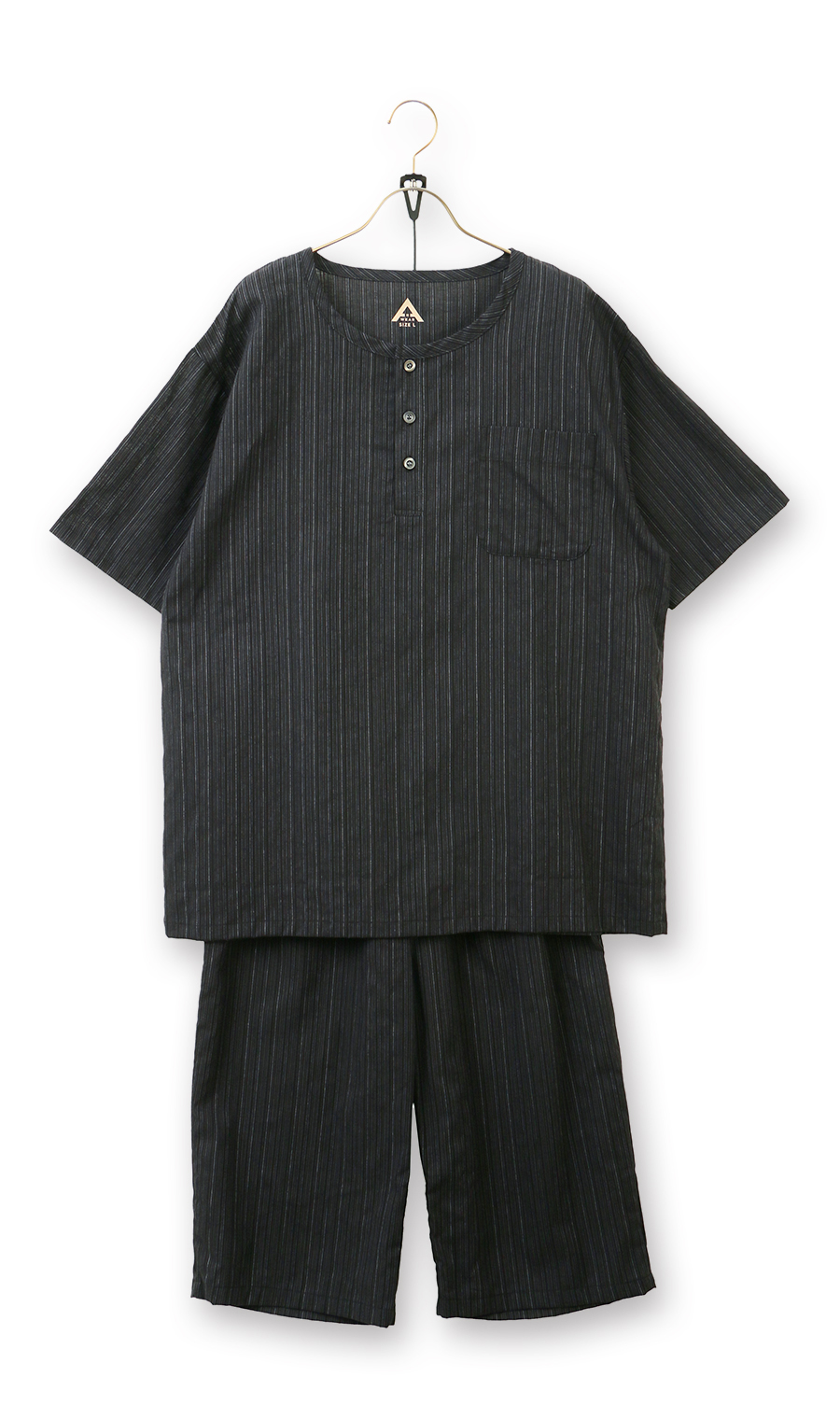 播州先染楊柳リラクシングウェア【上下セット】【日本製】 チャコール S