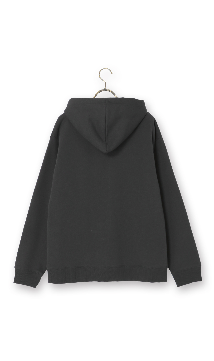 【男女兼用】ほかリッチ裏起毛フルジップパーカー【セットアップ着用可】 チャコール S