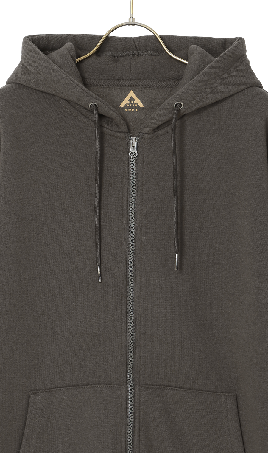 【男女兼用】ほかリッチ裏起毛フルジップパーカー【セットアップ着用可】 ブラウン S