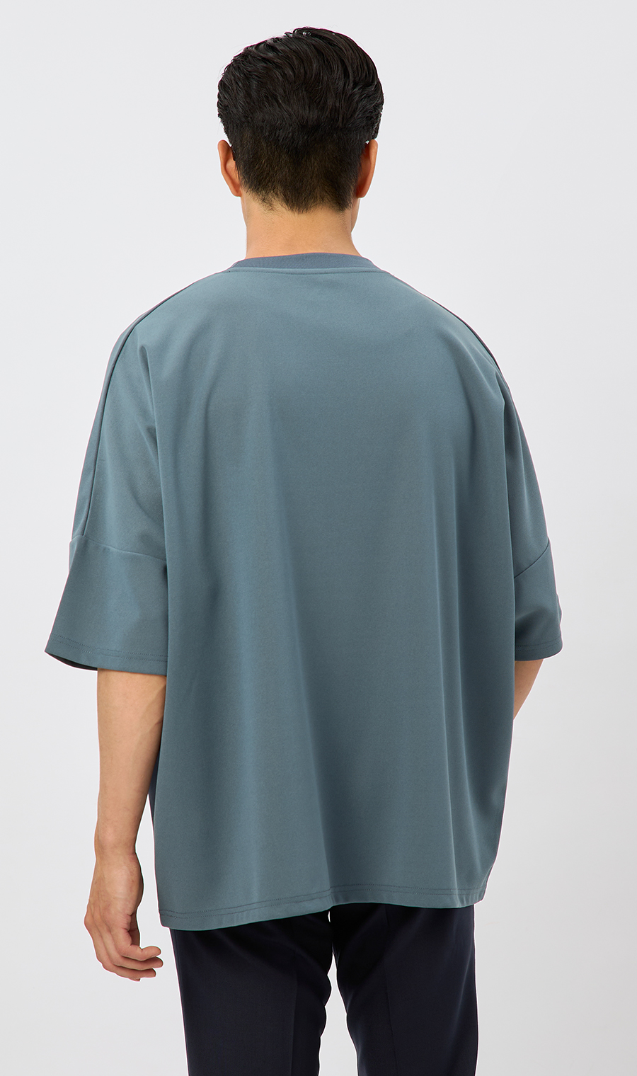 【男女兼用】らくリッチドルマンスリーブTシャツ ブルー S