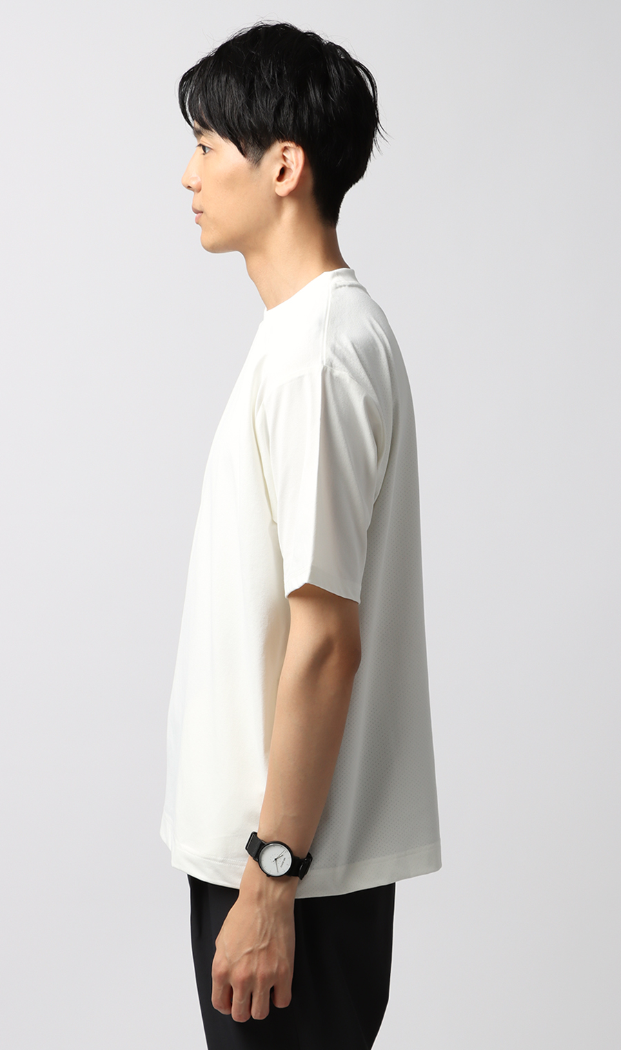 【男女兼用】らくリッチクイックドライバックメッシュTシャツ ホワイト系 S