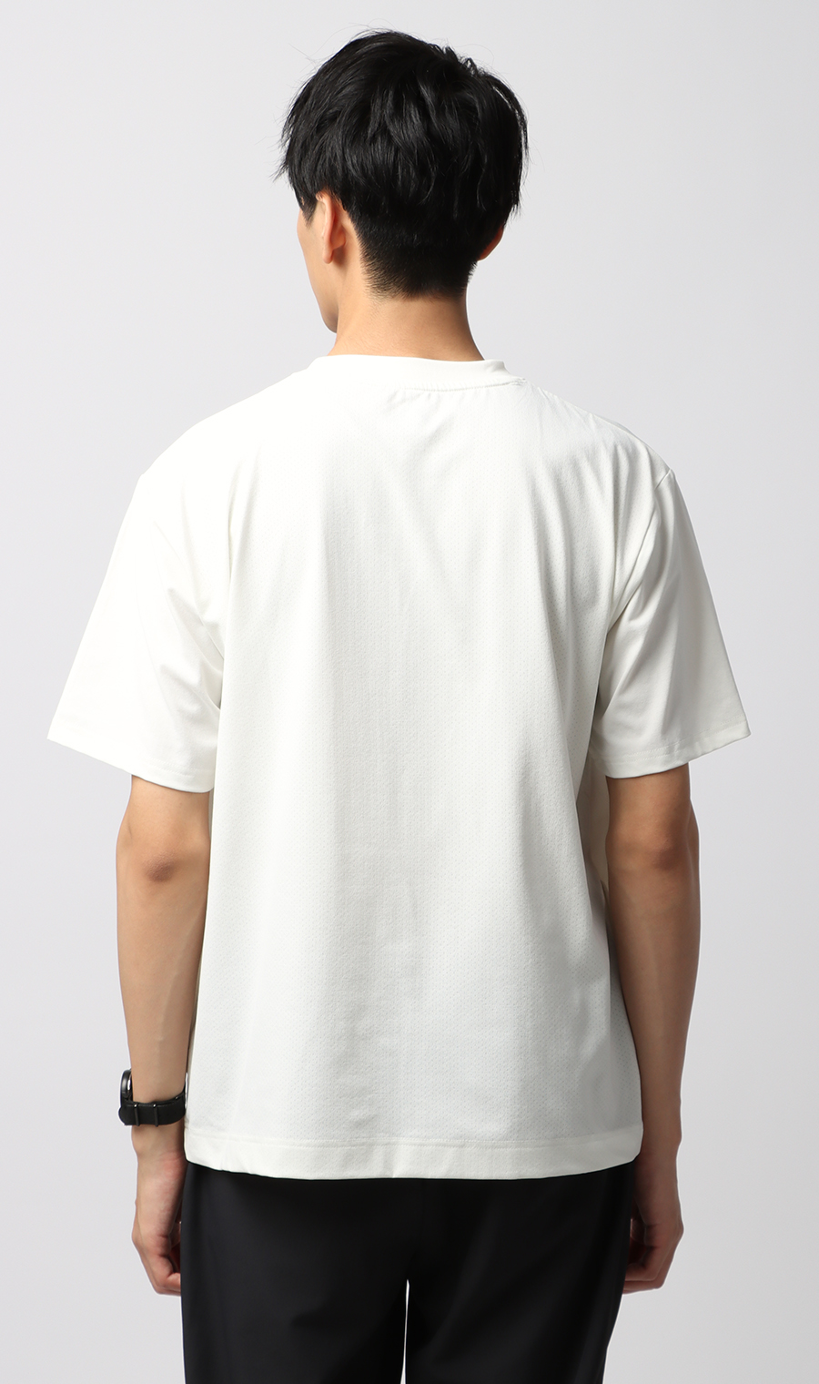 【男女兼用】らくリッチクイックドライバックメッシュTシャツ ホワイト系 S