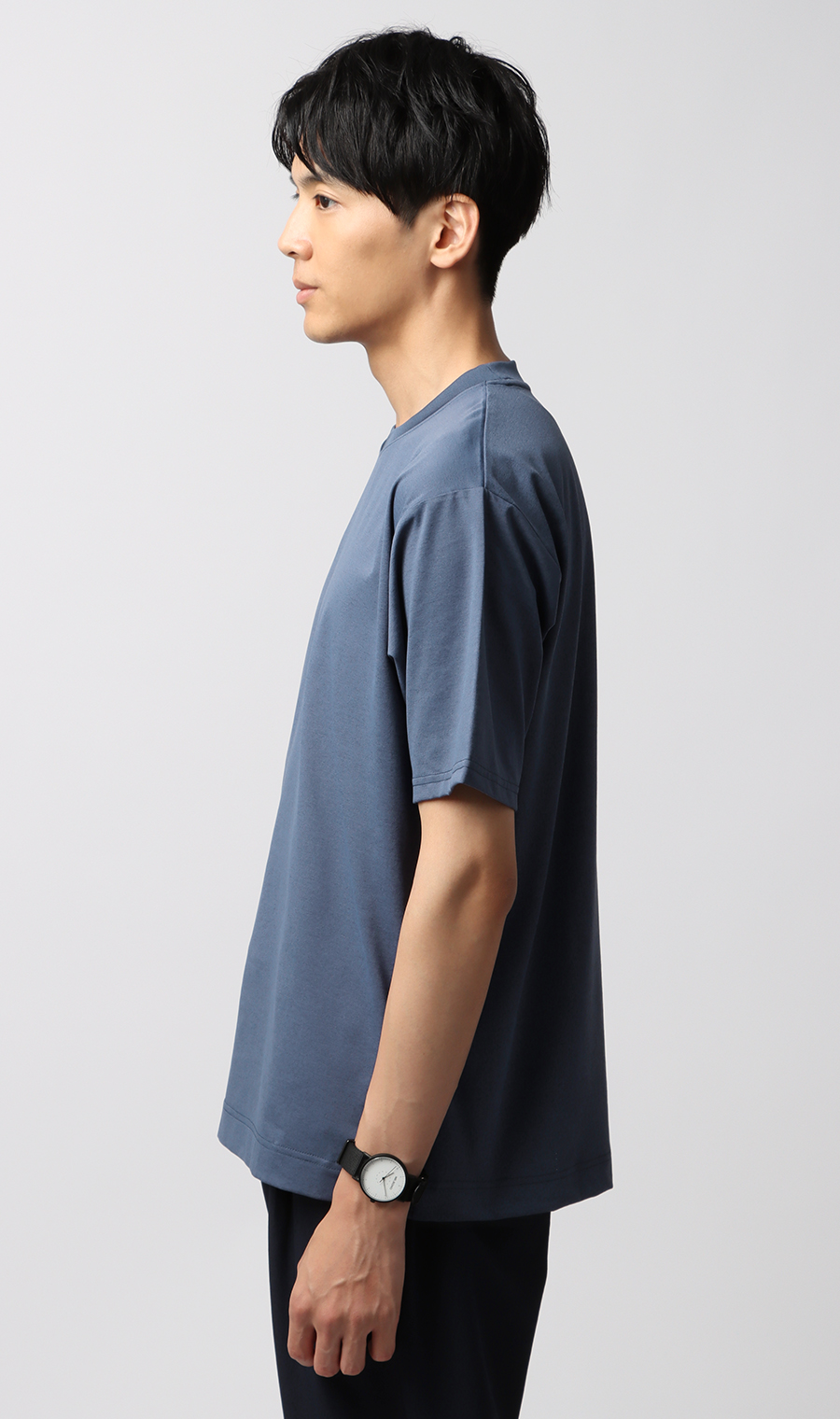 【男女兼用】らくリッチクイックドライバックメッシュTシャツ ブルー系 S