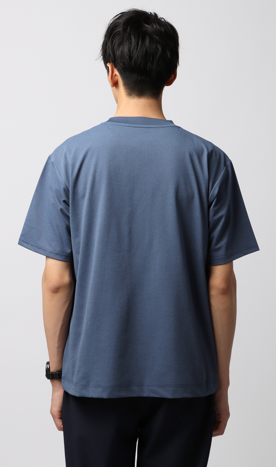 【男女兼用】らくリッチクイックドライバックメッシュTシャツ ブルー系 S