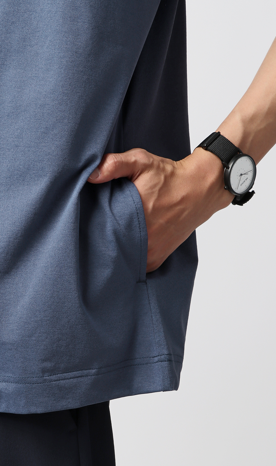 【男女兼用】らくリッチクイックドライバックメッシュTシャツ ブルー系 S