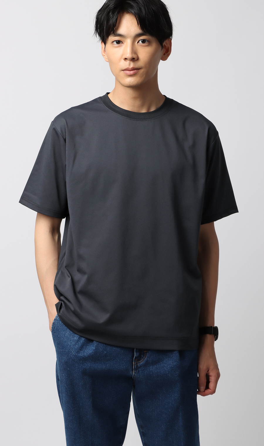 【男女兼用】らくリッチクイックドライバックメッシュTシャツ ネイビー S