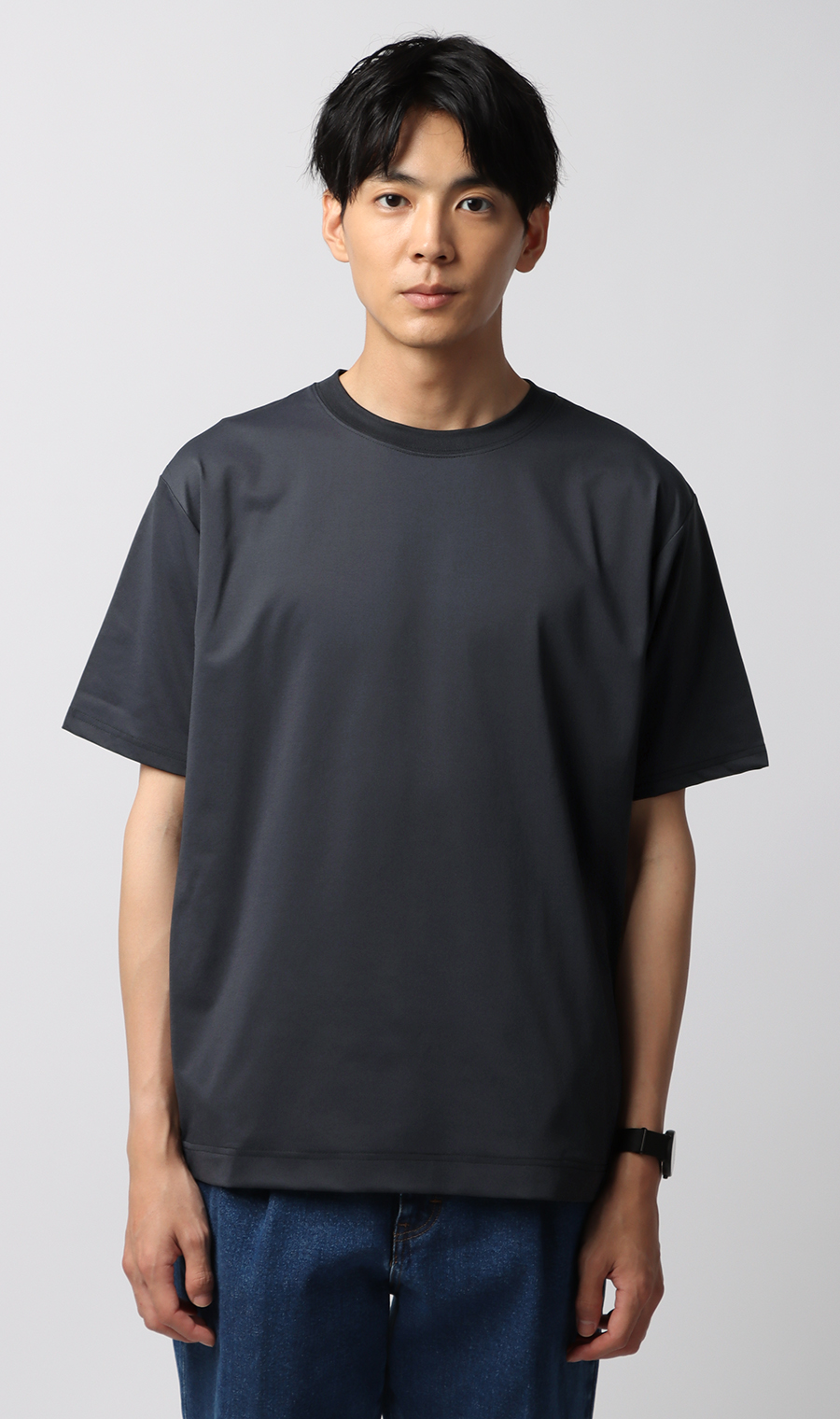 【男女兼用】らくリッチクイックドライバックメッシュTシャツ ネイビー S