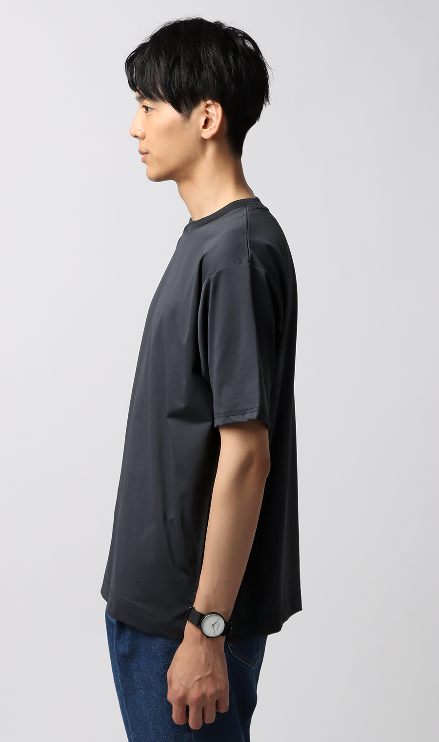 【男女兼用】らくリッチクイックドライバックメッシュTシャツ ネイビー S