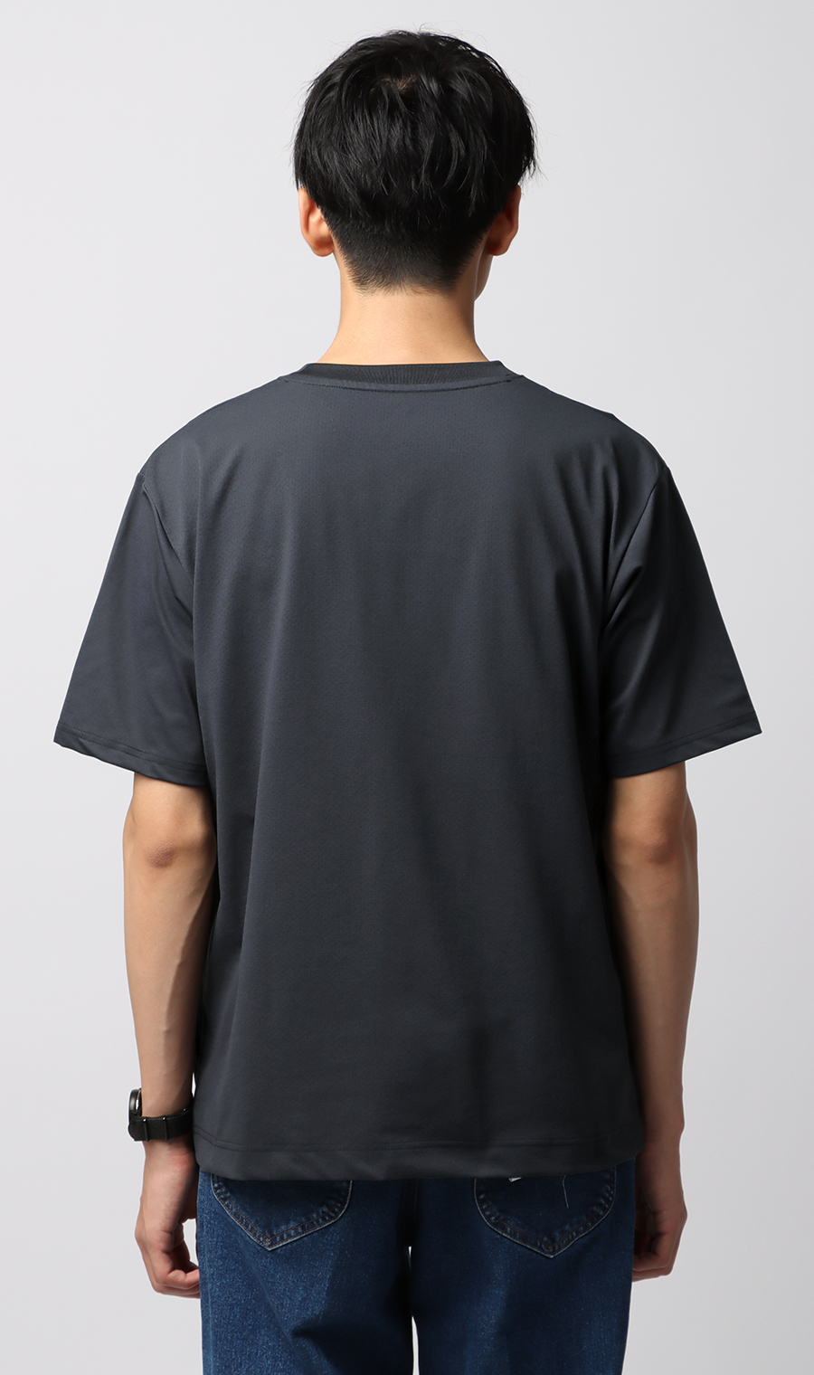 【男女兼用】らくリッチクイックドライバックメッシュTシャツ ネイビー S