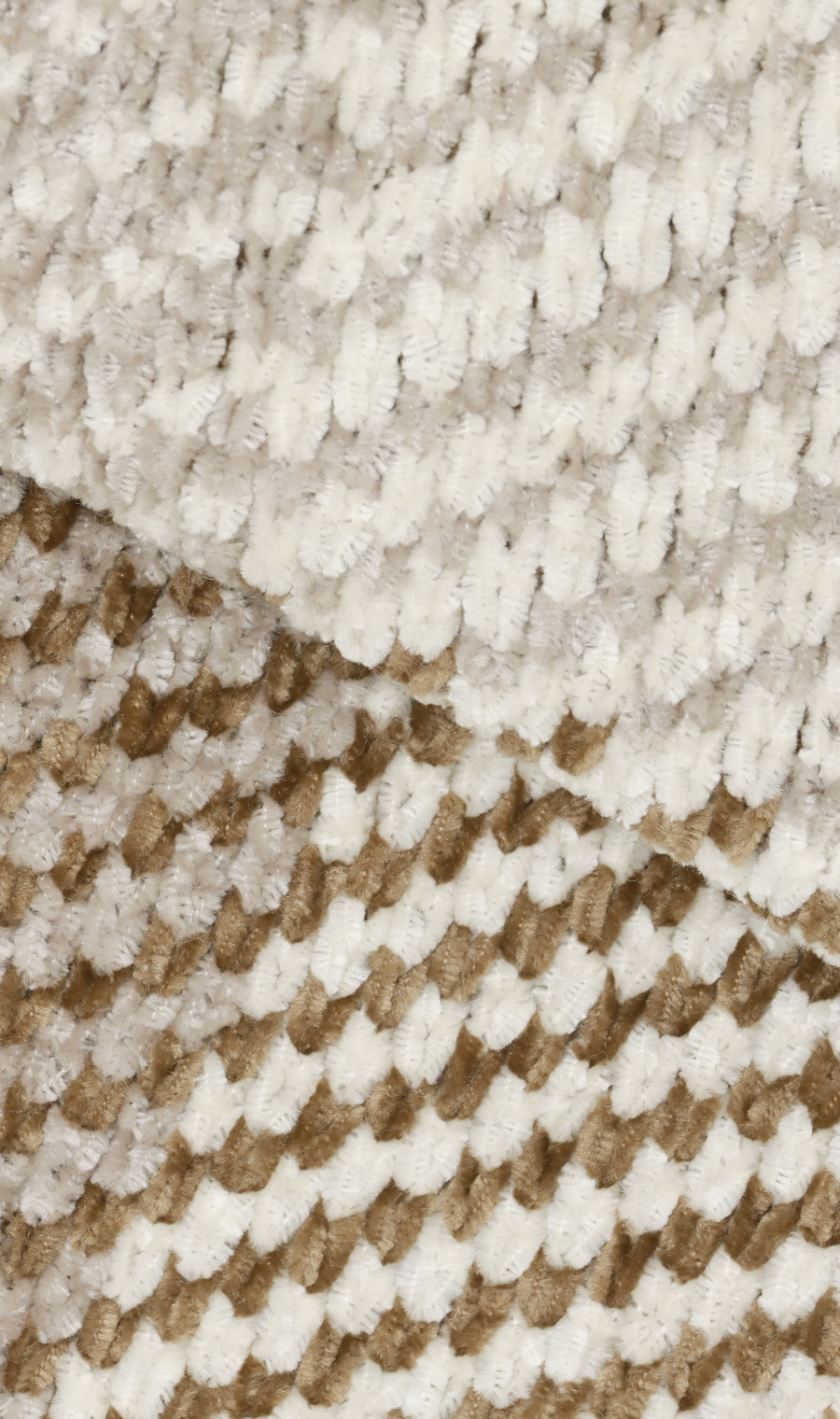 モールチェッククルーセーター ベージュ 3L