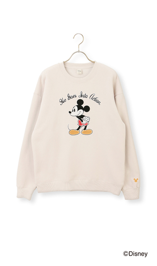 ミスエディ　クリーム色 イラスト入り 裏起毛トレーナー 男女兼用】裏起毛トレーナー【Disney】 (54773403-16