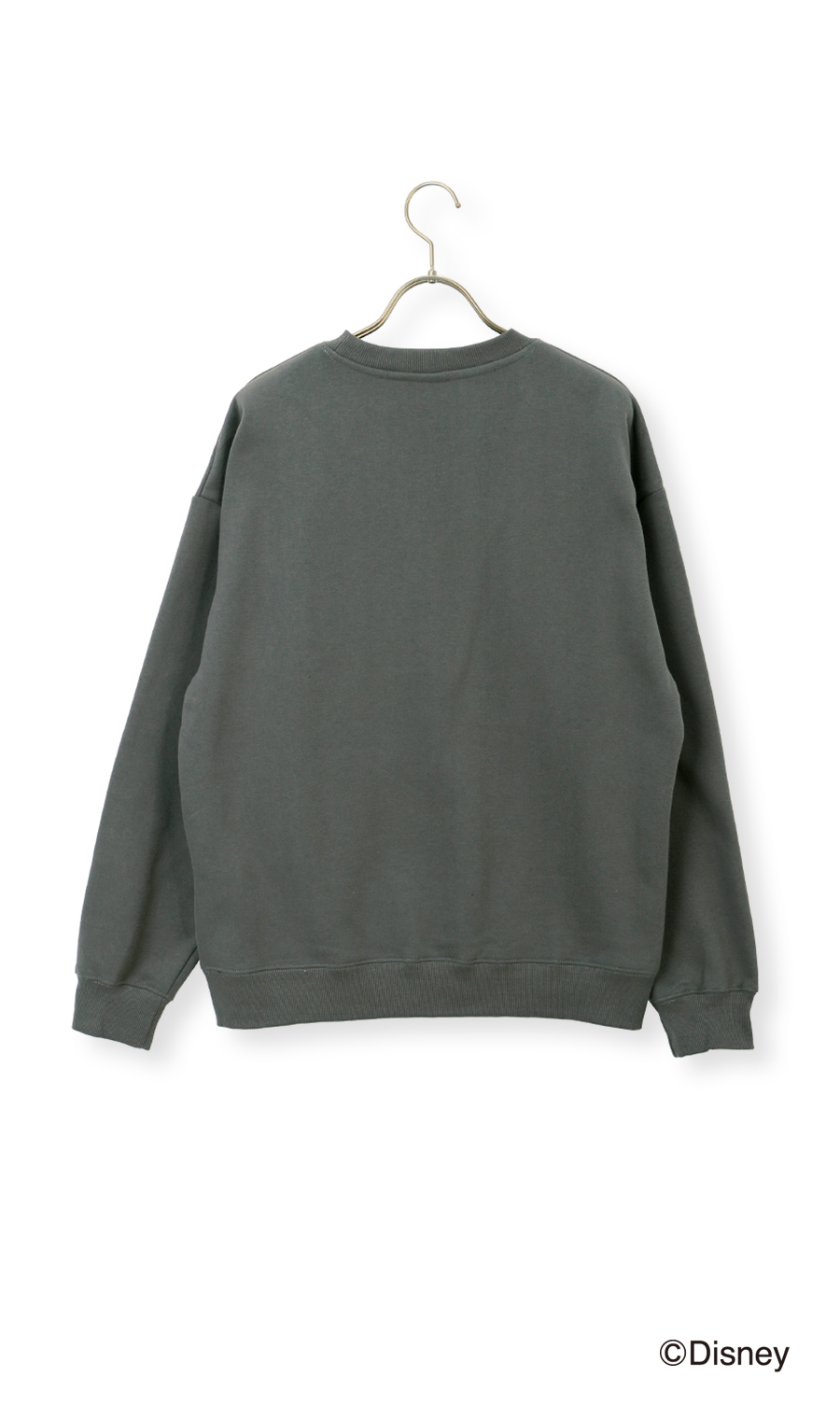 【男女兼用】裏起毛トレーナー【Disney】 チャコール S
