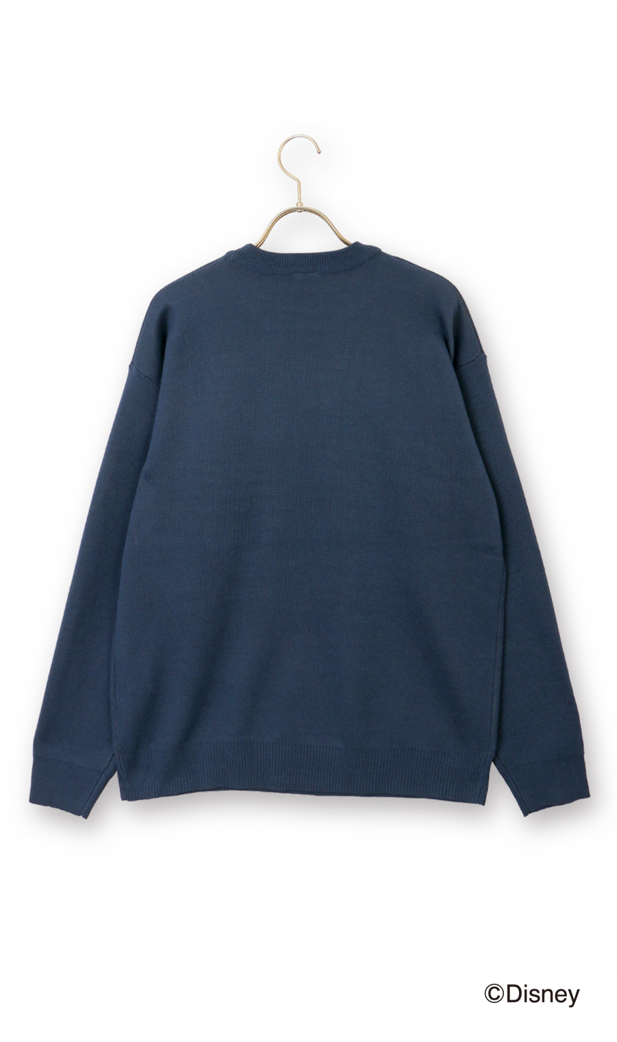 【男女兼用】ダブルジャガードセーター【DISNEY】 ネイビー LL