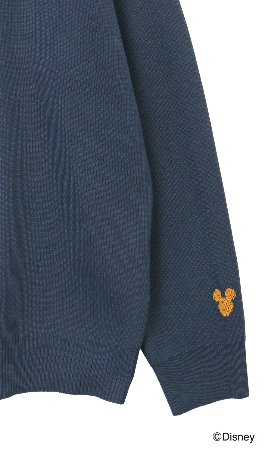 【男女兼用】ダブルジャガードセーター【DISNEY】 ネイビー LL