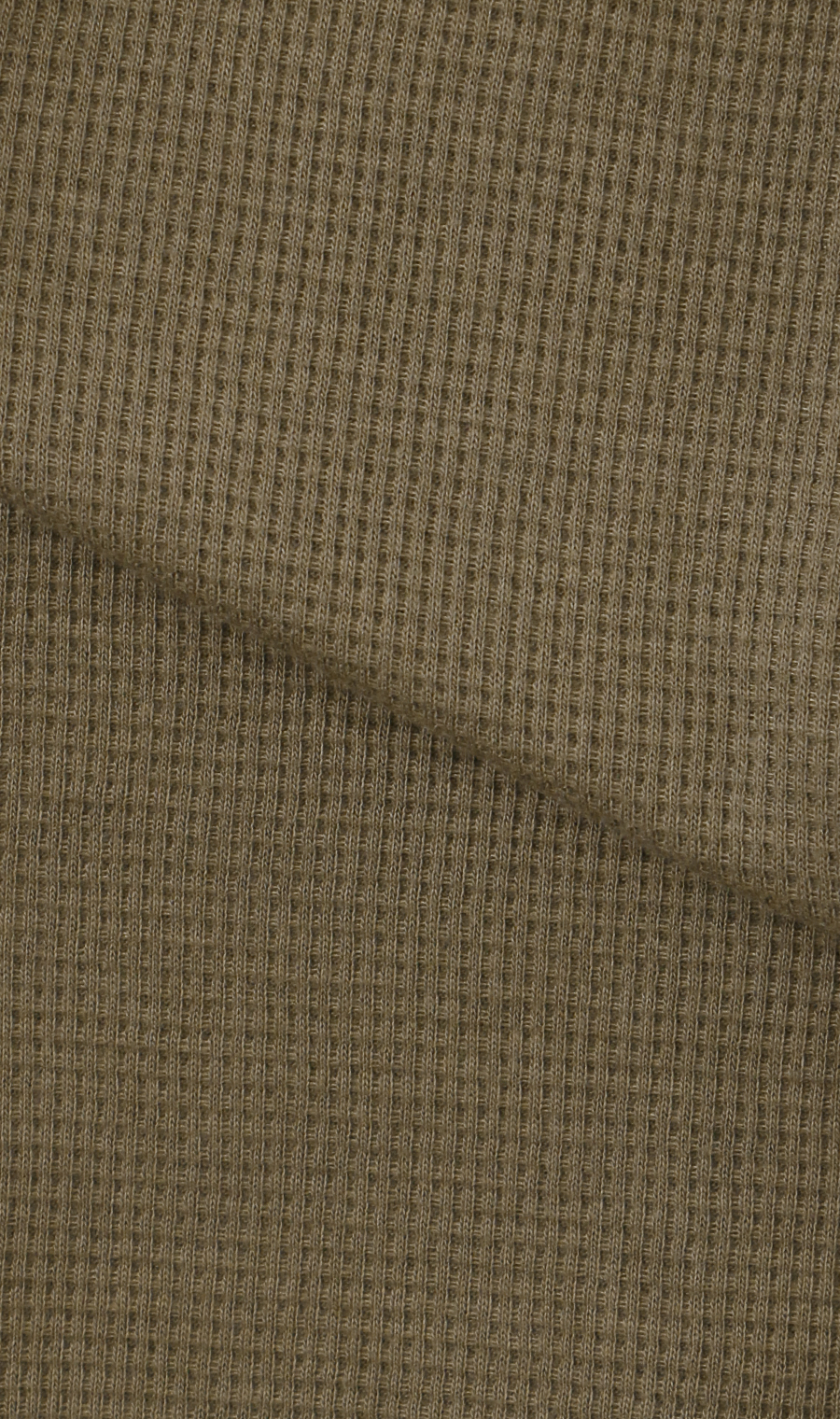 【男女兼用】らくリッチワッフル開襟シャツ【セットアップ着用可】 カーキ S