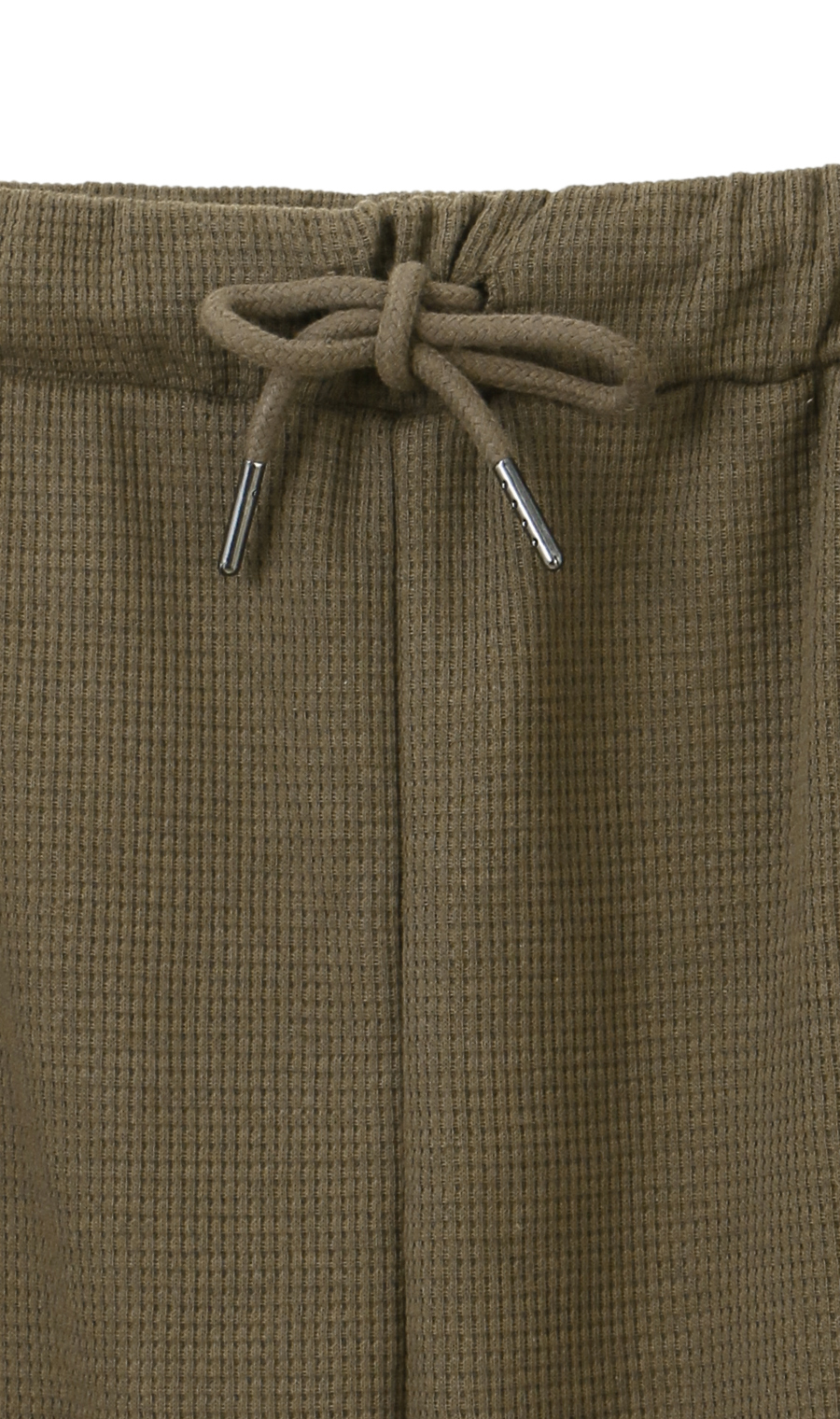 【男女兼用】らくリッチワッフルショートパンツ【セットアップ着用可】 カーキ S