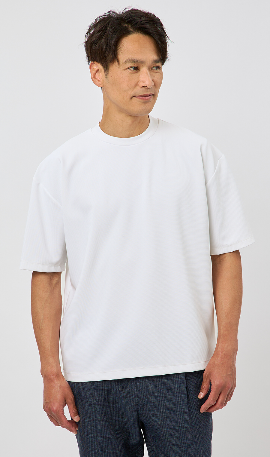 【男女兼用】らくリッチガーターTシャツ ホワイト S