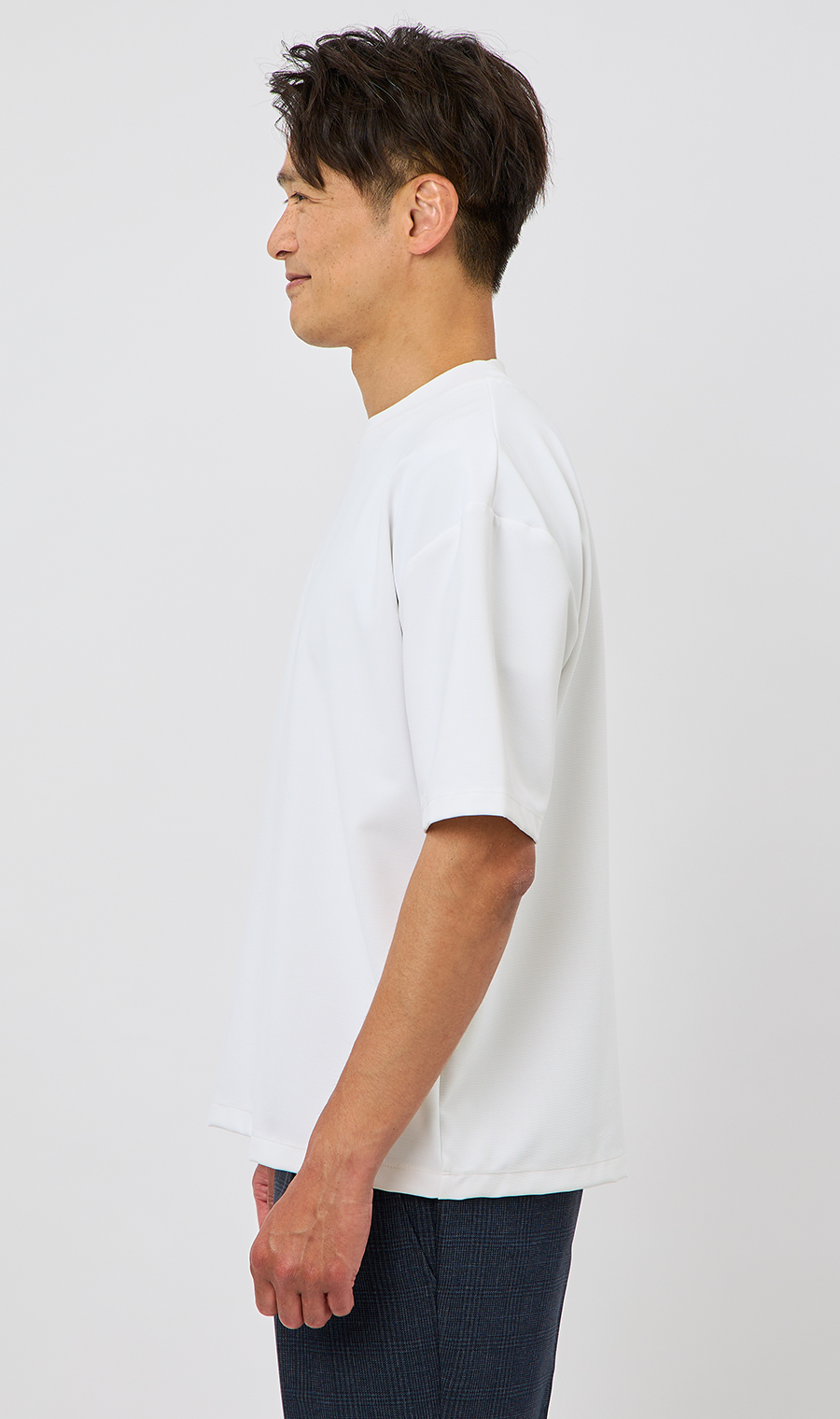 【男女兼用】らくリッチガーターTシャツ ホワイト S