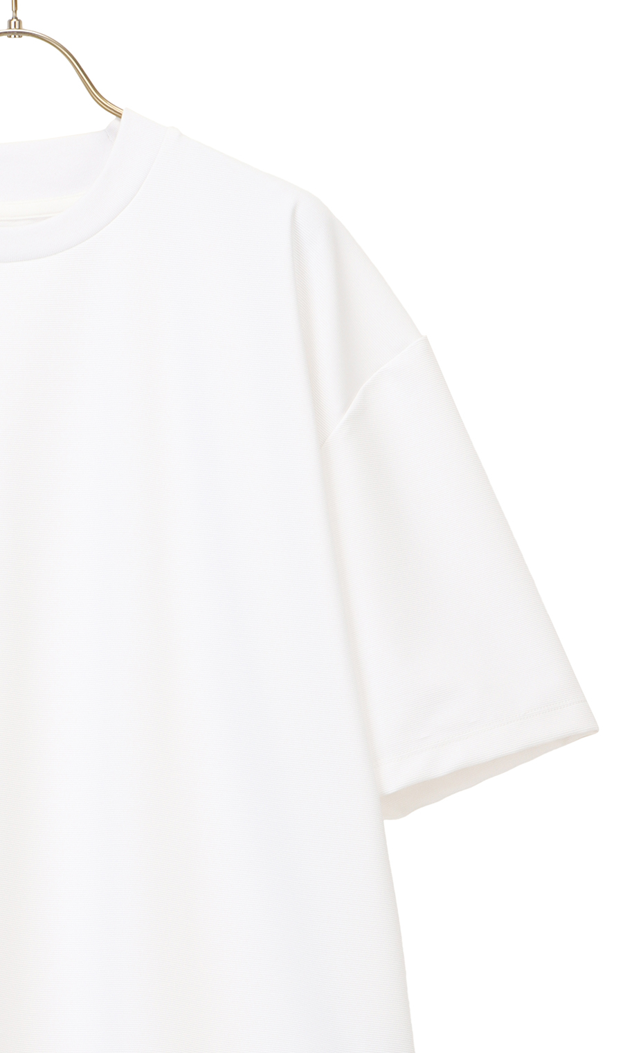 【男女兼用】らくリッチガーターTシャツ ホワイト S