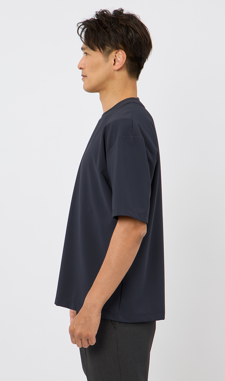 【男女兼用】らくリッチガーターTシャツ ネイビー S