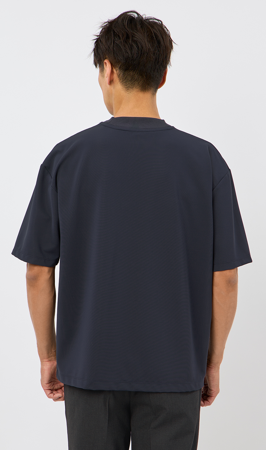 【男女兼用】らくリッチガーターTシャツ ネイビー S