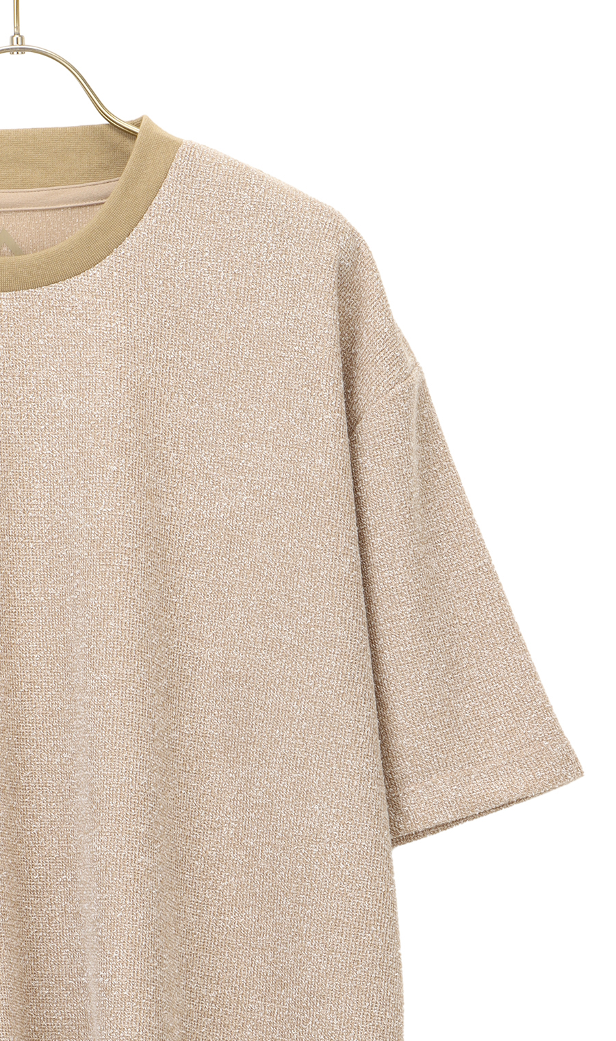 【男女兼用】らくリッチブークレーTシャツ【セットアップ着用可】 ベージュ S