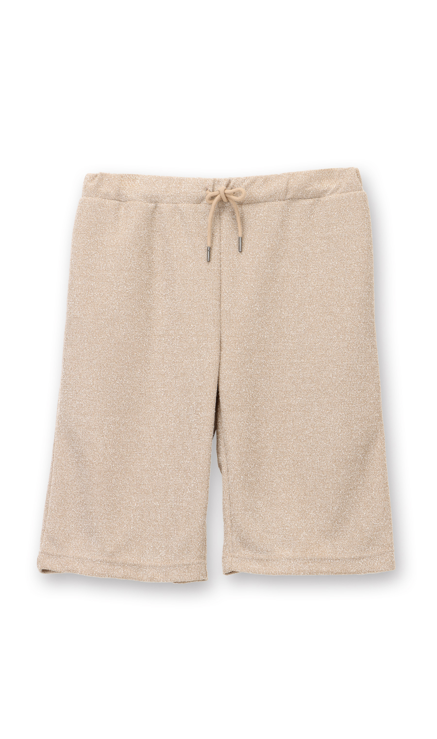 【男女兼用】らくリッチブークレーショートパンツ【セットアップ着用可】 ベージュ S